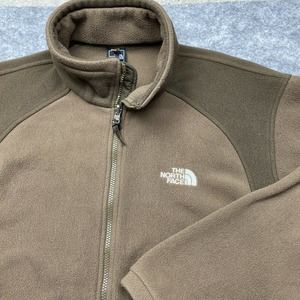 The North Face Fleece Jacket Mens Extra Large Brown Green Full Zip XL